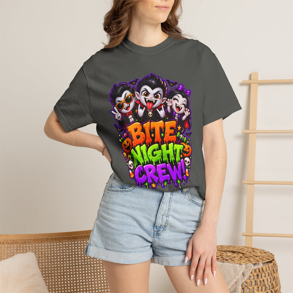 Bite Night Crew Halloween T-Shirt – Funny Vampire Graphic Tee