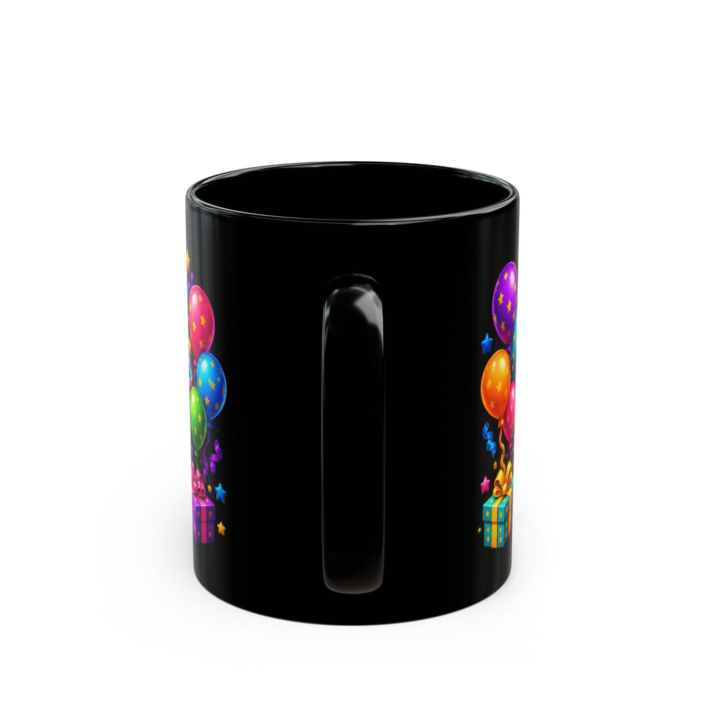 Happy Birthday Alien Mug — Colorful UFO Birthday Coffee Cup (11oz)