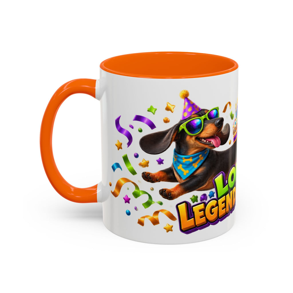 Long Dog Legendary Birthday Dachshund White Mug