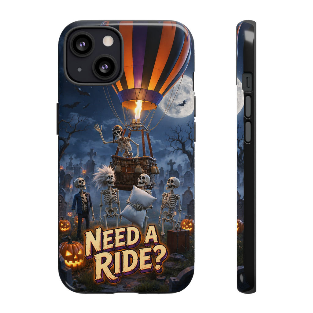 Halloween Skeleton 'Need a Ride?' Phone Case