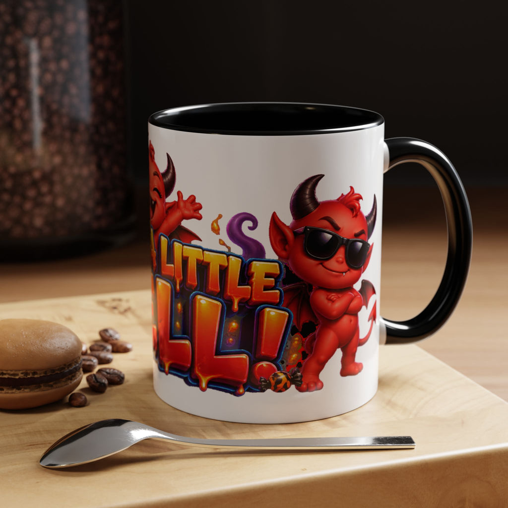 Raise a Little Hell Cute Devils Halloween White Mug