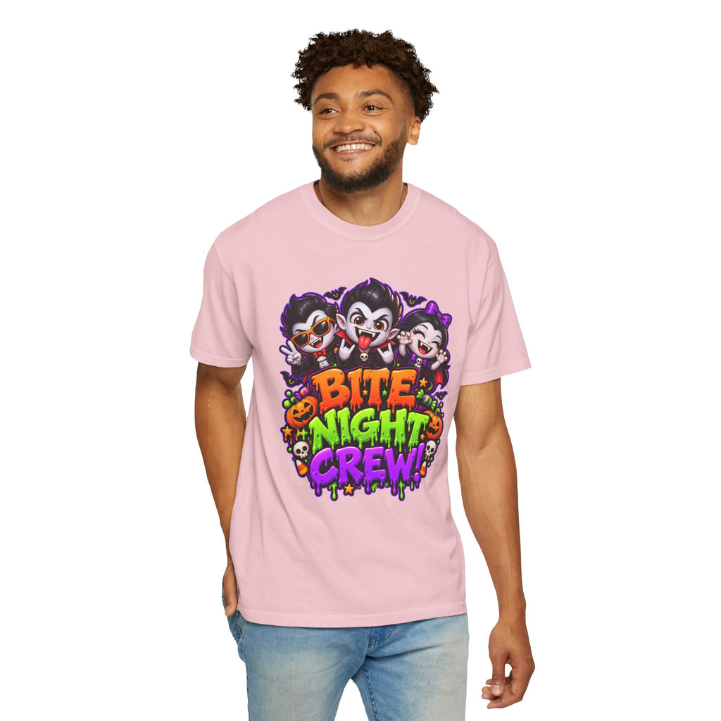 Bite Night Crew Halloween T-Shirt – Funny Vampire Graphic Tee