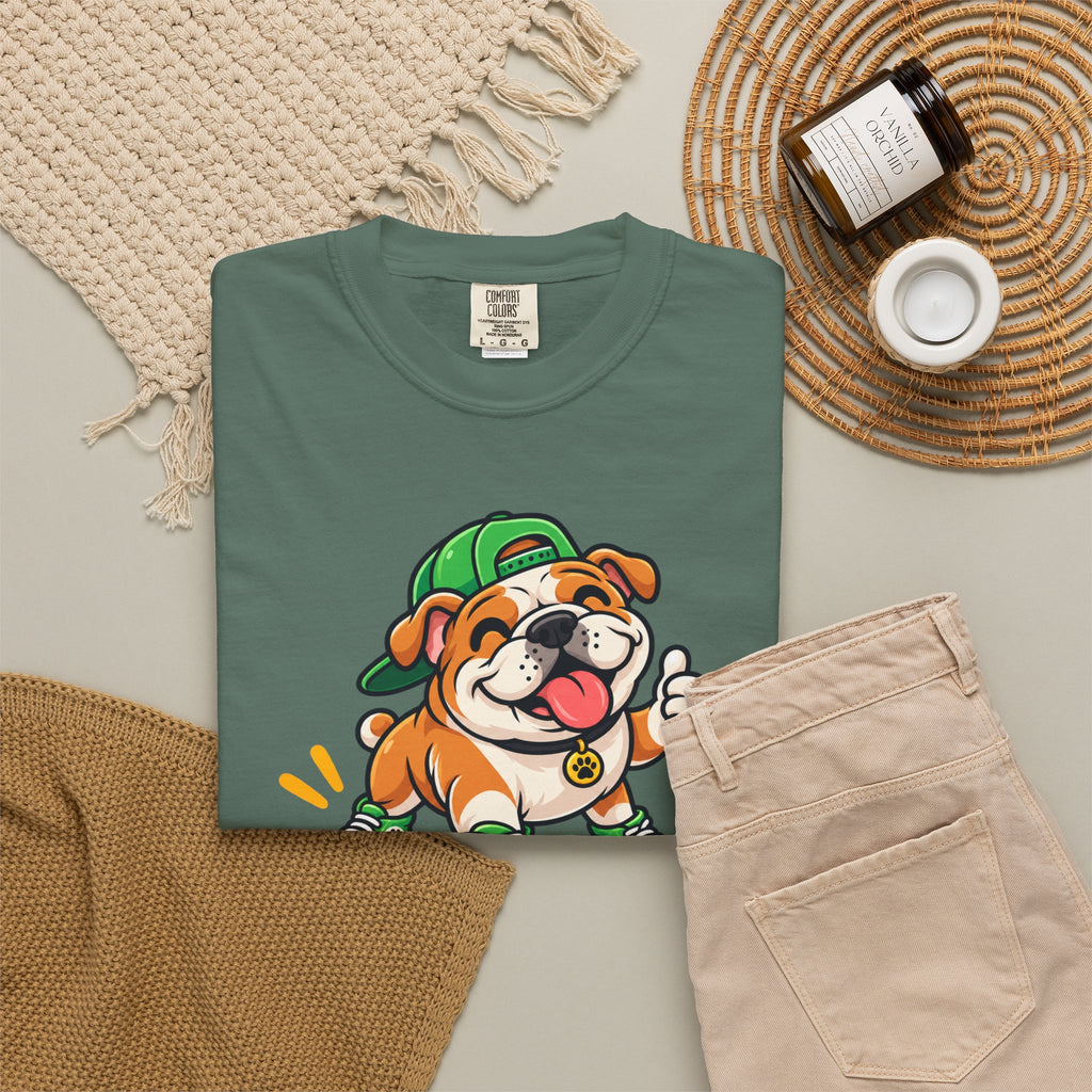 Bark If Happy – Cute Bulldog Graphic T-Shirt