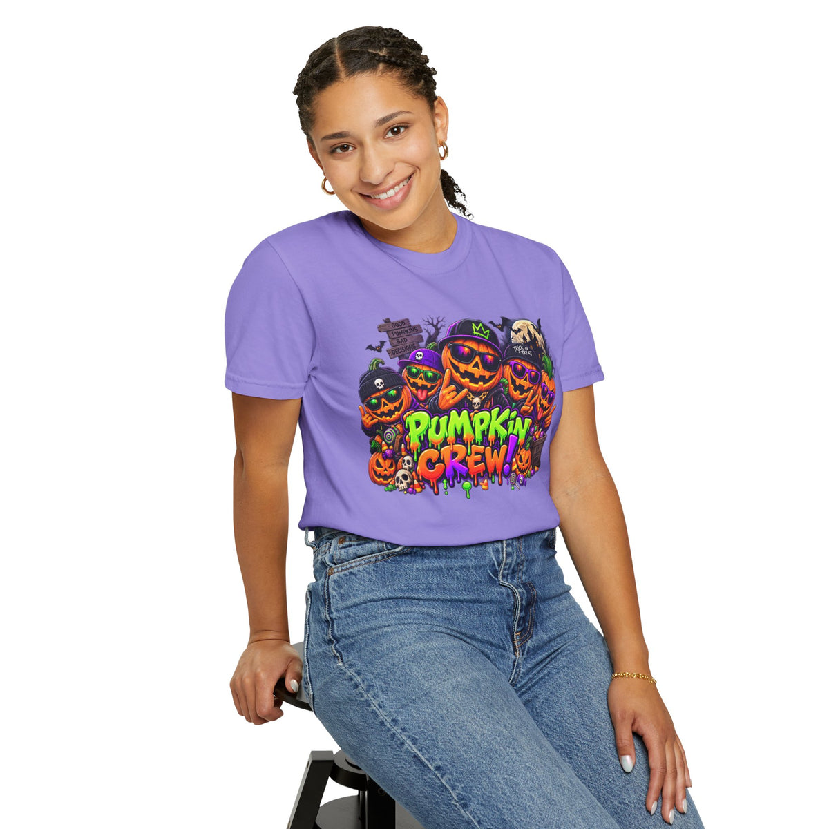 Pumpkin Crew Halloween T-Shirt – Funny Jack O’ Lantern Graphic Tee