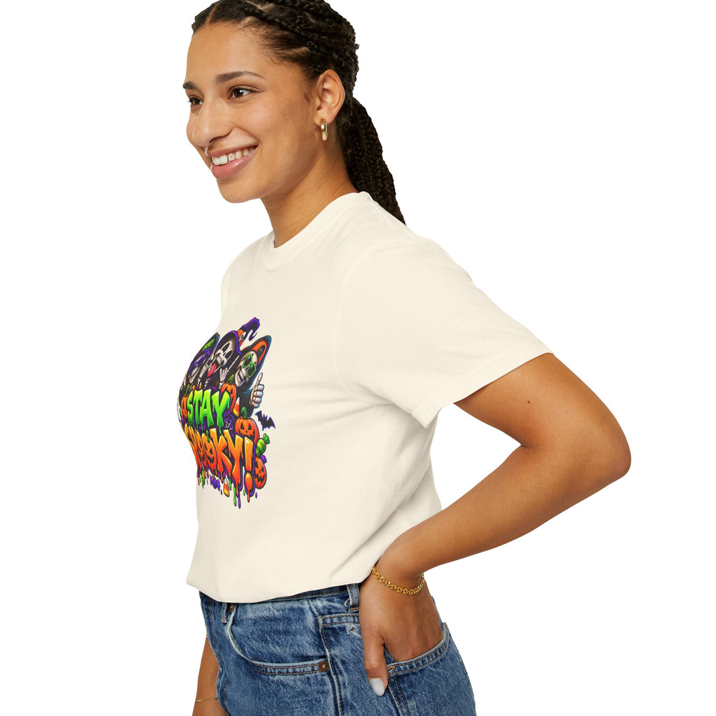 Stay Spooky Halloween T-Shirt – Funny Skeleton Crew Colorful Graphic Tee