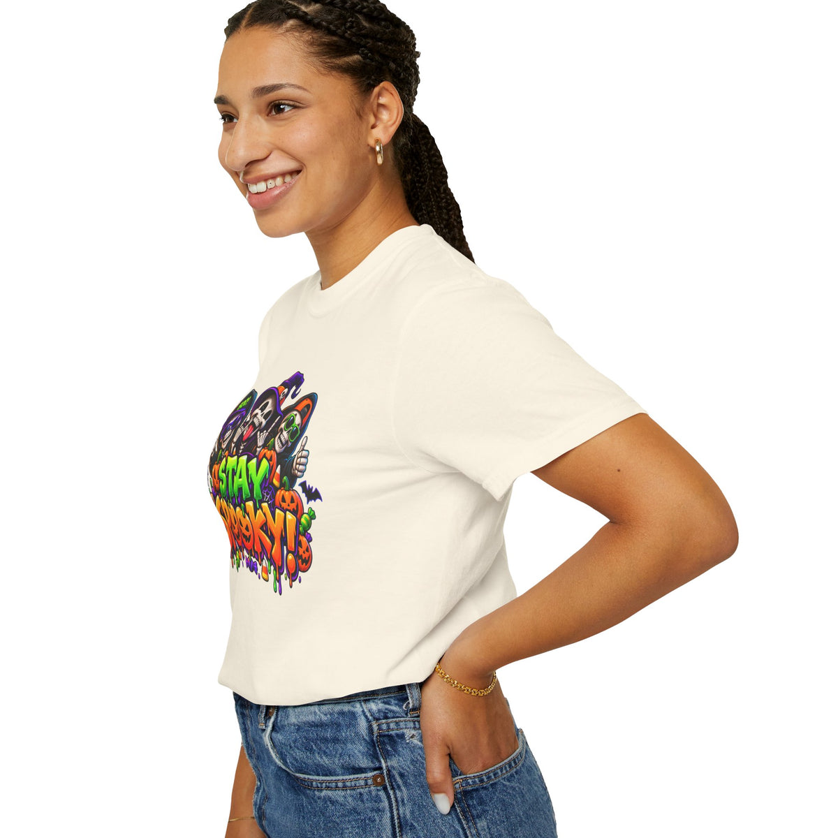 Stay Spooky Halloween T-Shirt – Funny Skeleton Crew Colorful Graphic Tee