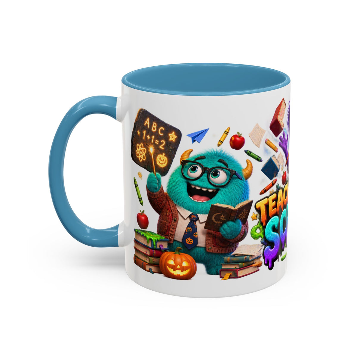 Teaching Is a Scream Monster Teacher Halloween White Mug