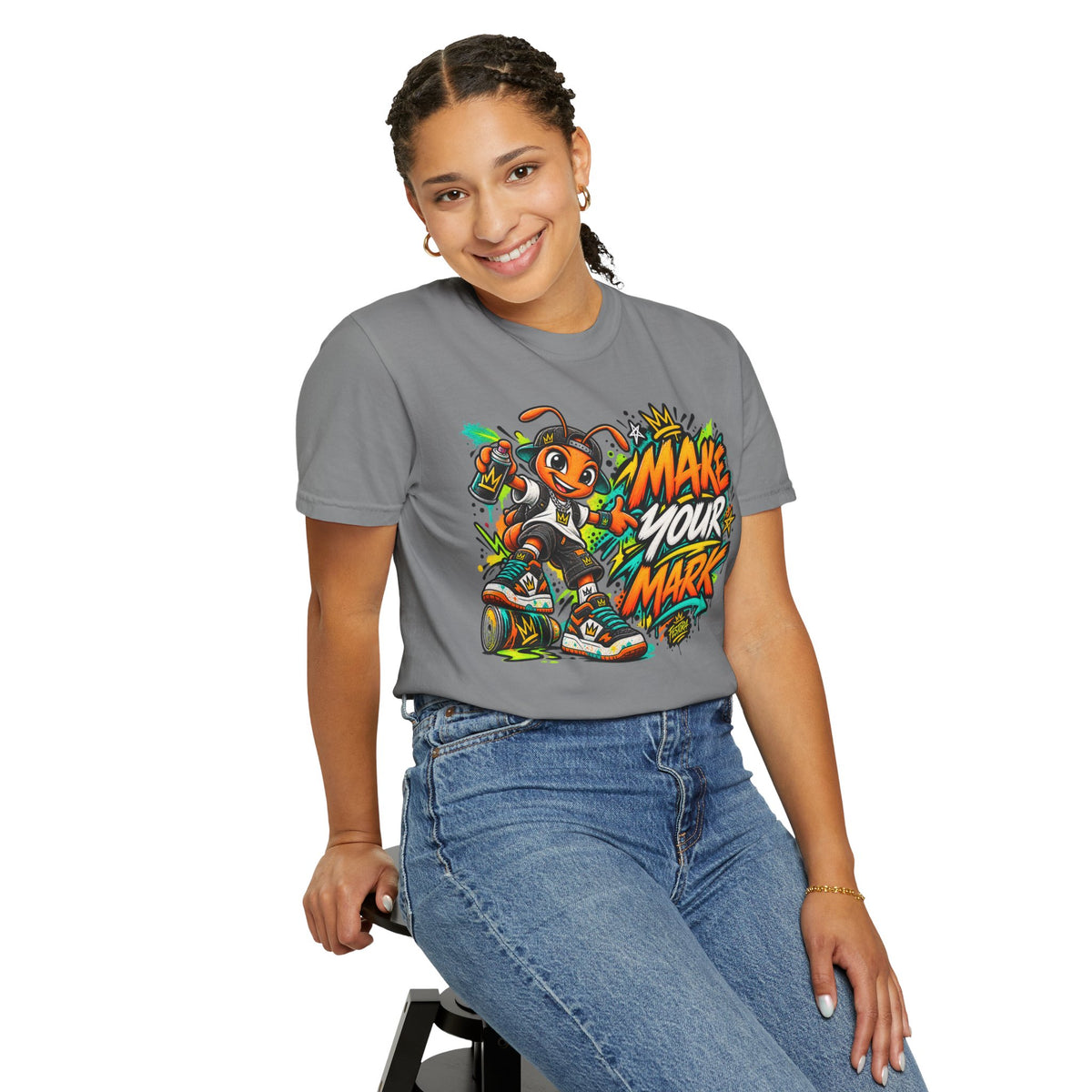 Make Your Mark  Graphic T-Shirt - Streetwear Ant Mascot Design