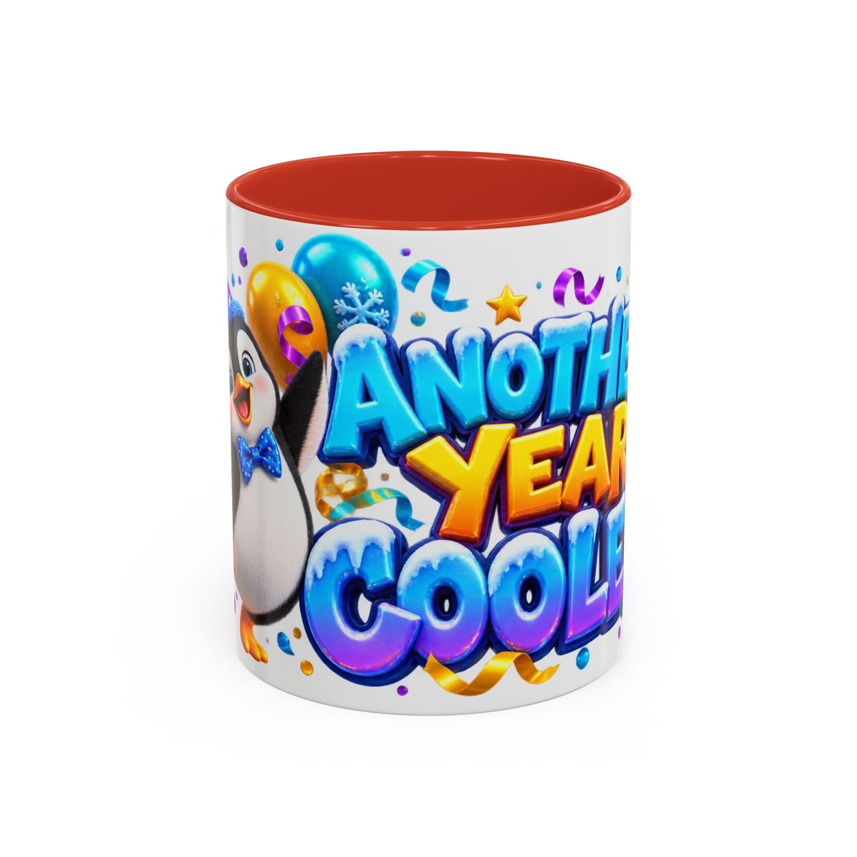 Another Year Cooler Penguin Birthday White Mug