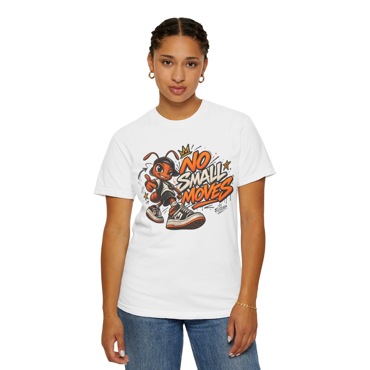 No Small Moves T-Shirt — Retro Sneaker Character Graphic Tee