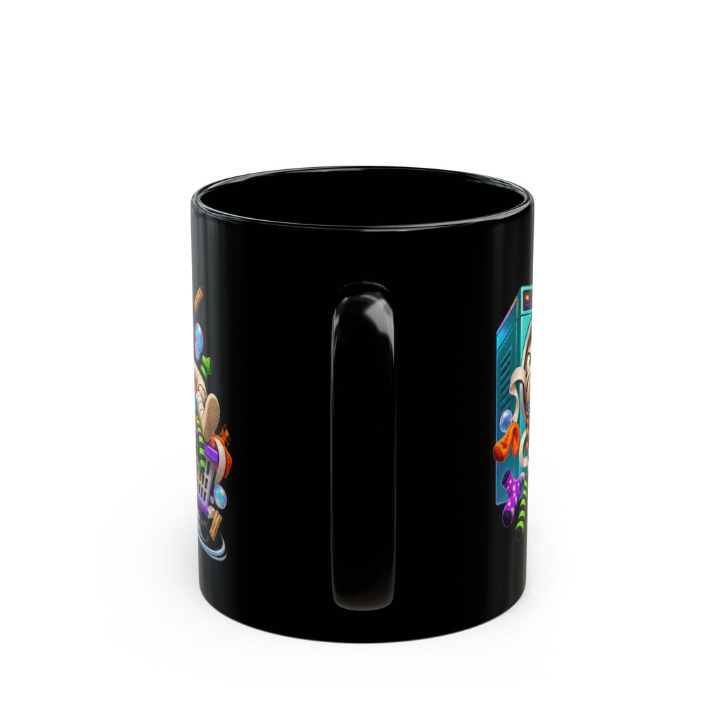 Wrapped Up in Trouble Mummy Halloween Black Mug