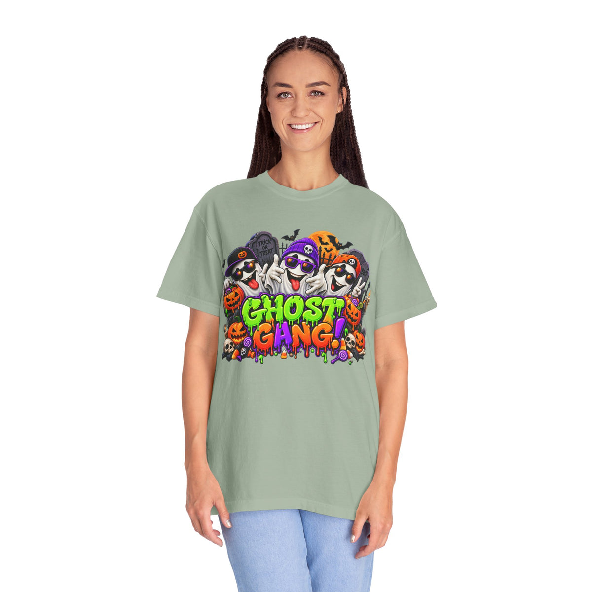 Ghost Gang Halloween T-Shirt – Funny Colorful Ghost Graphic Tee