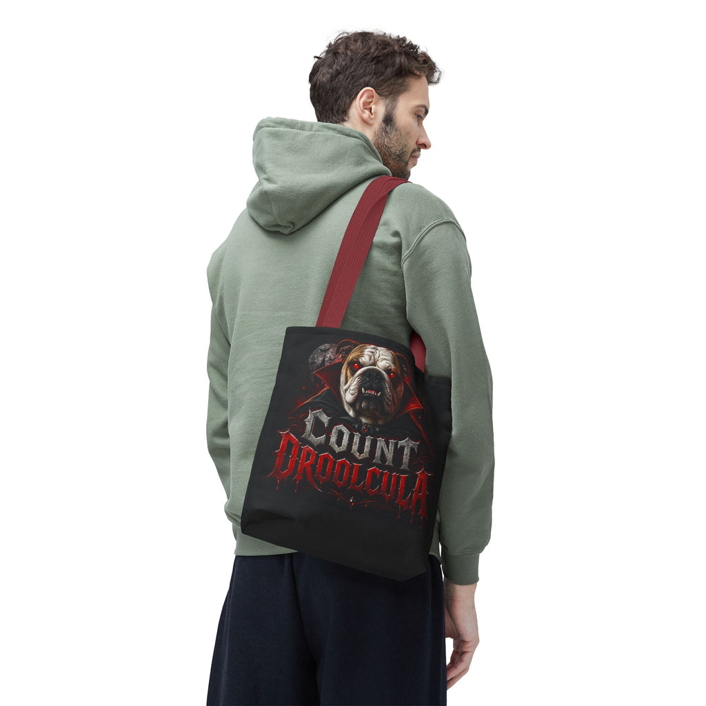 Count Droolcula Tote Bag — Halloween Bulldog Vampire Tote