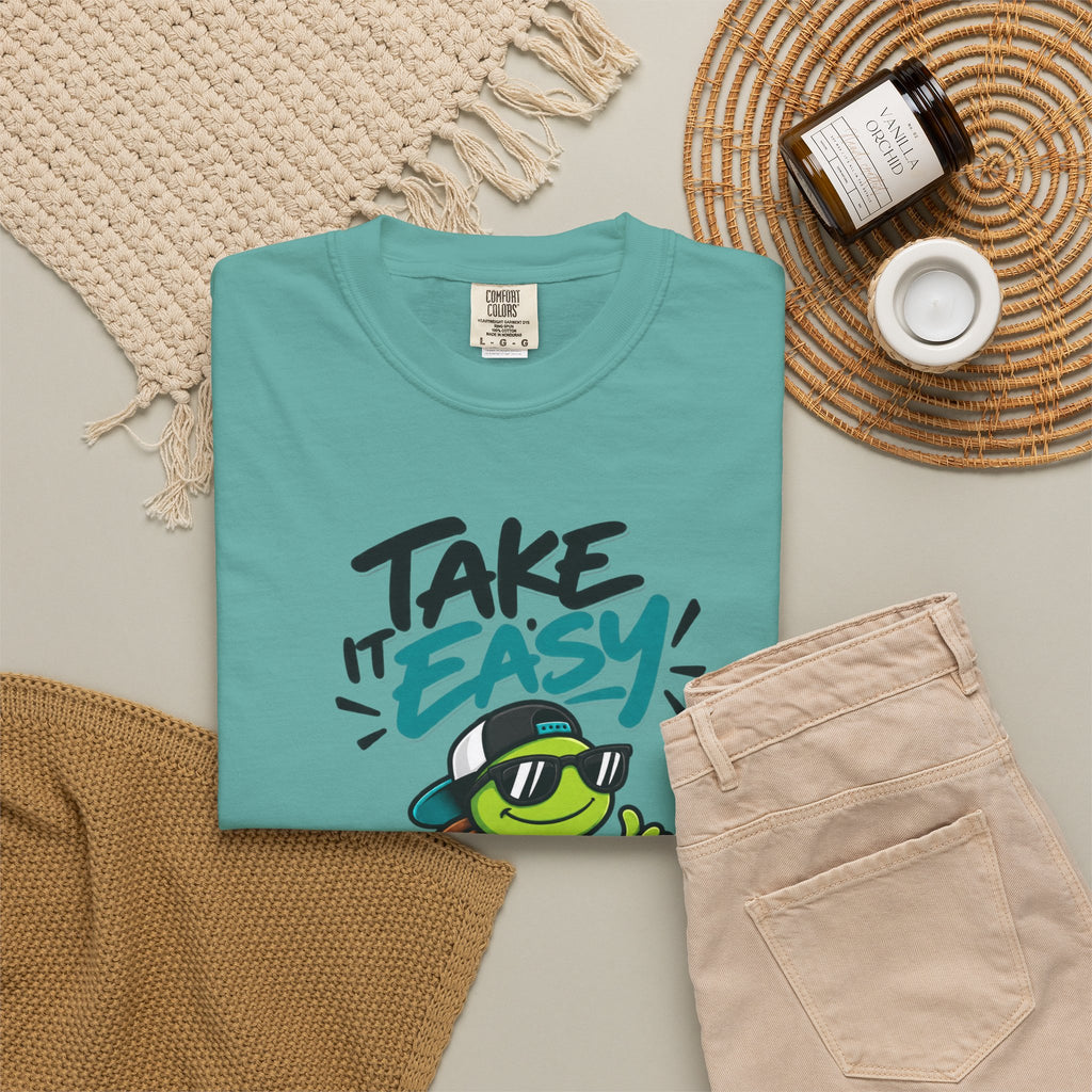 Take It Easy Skate Turtle Graphic T-Shirt | Festora Everyday