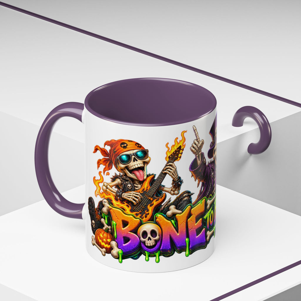Bone to Be Wild Skeleton Crew Halloween White Mug