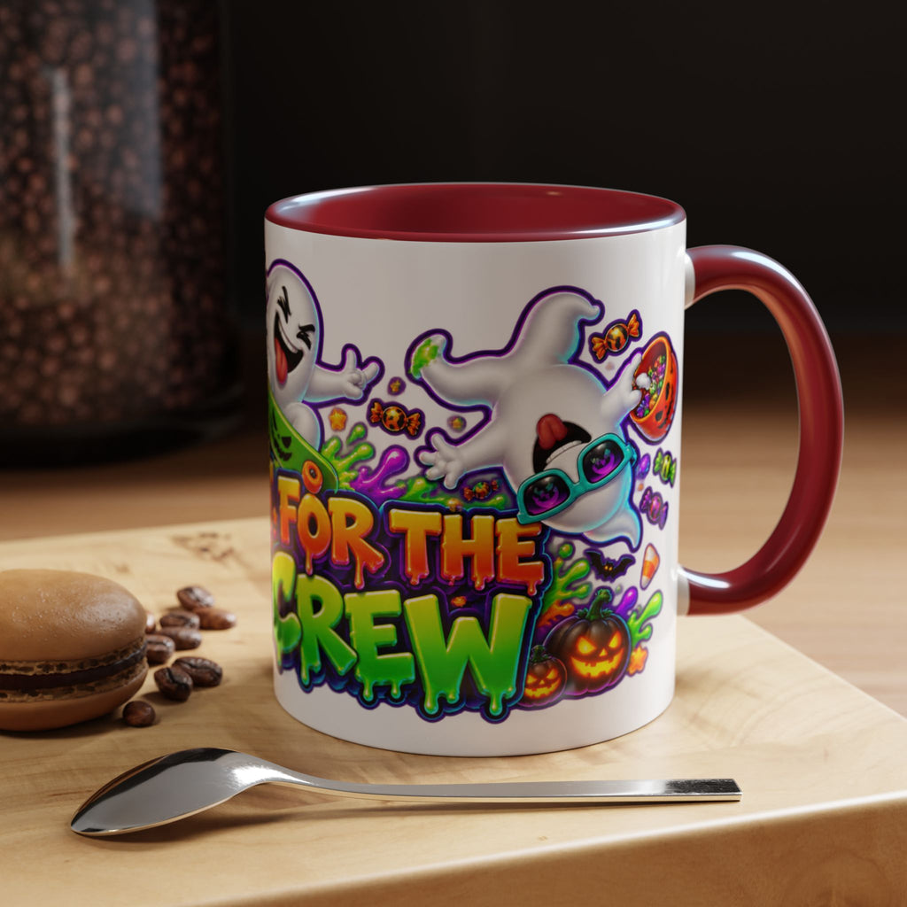 No Rest for the Boo Crew Crazy Ghosts Halloween White Mug