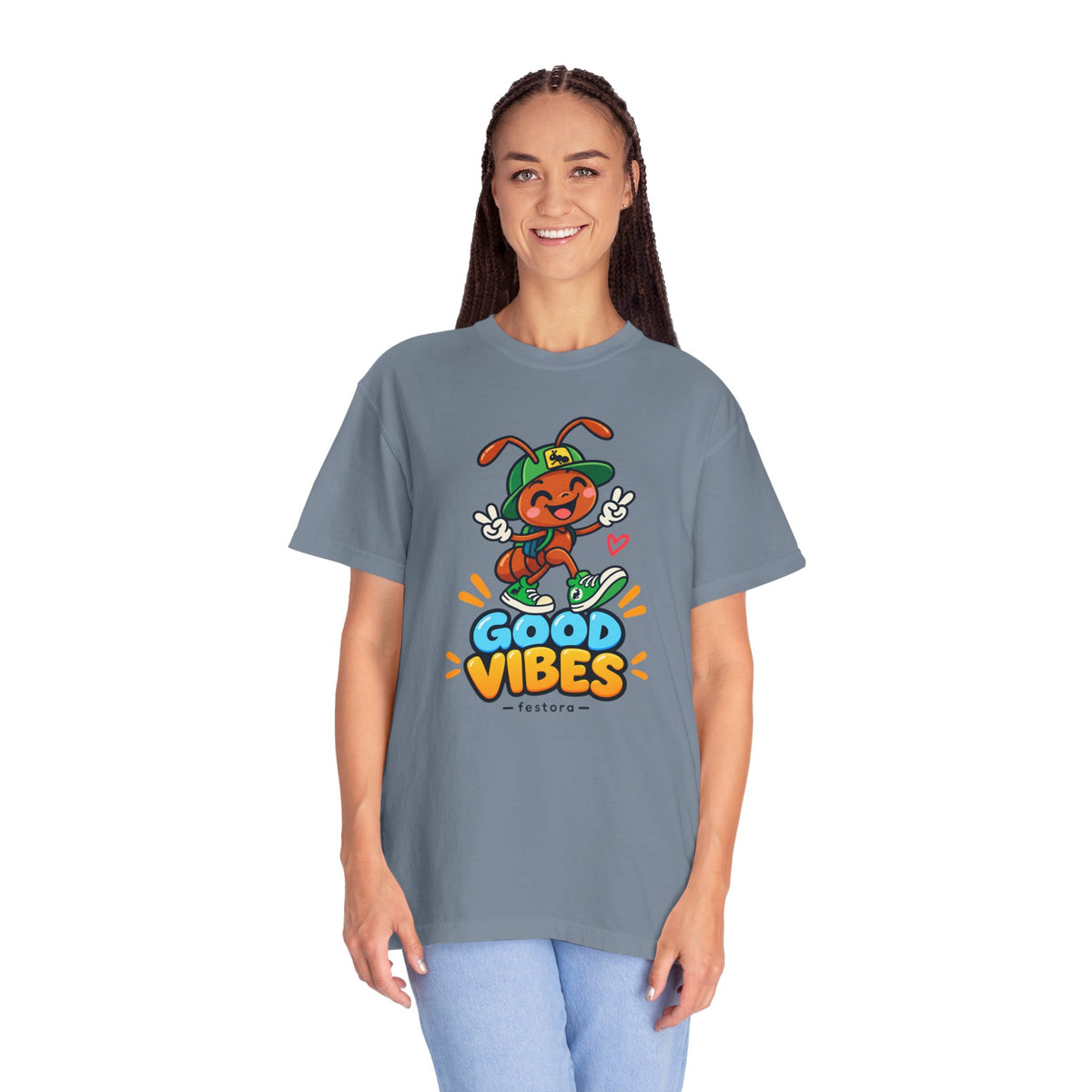Good Vibes – Happy Ant Graphic T-Shirt