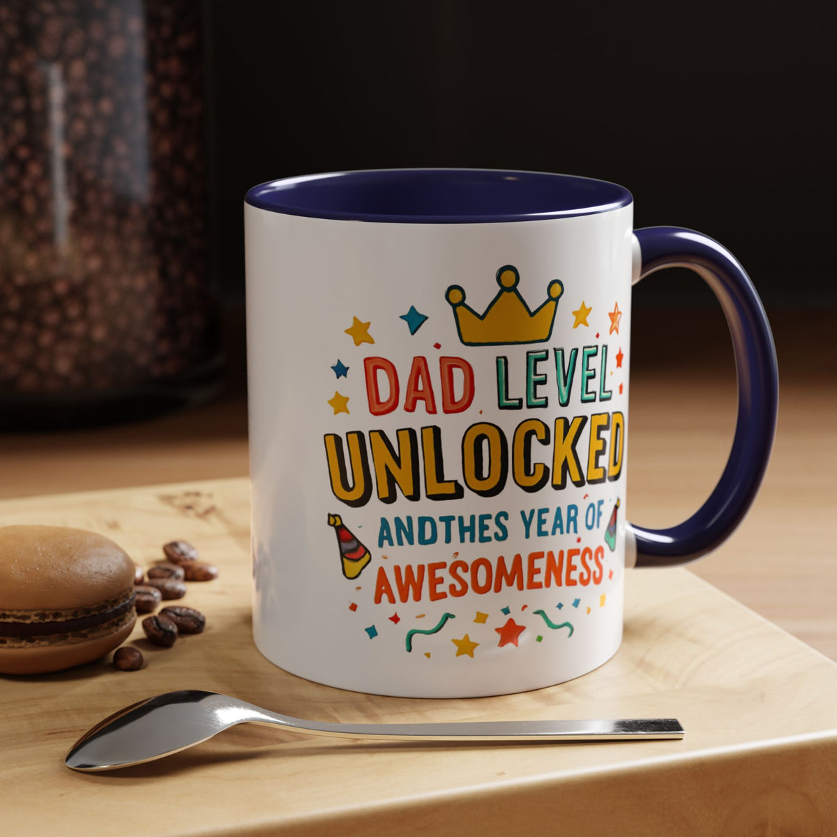Dad Level Unlocked Coffee Mug – Funny Father’s Day 11/15oz Accent Mug