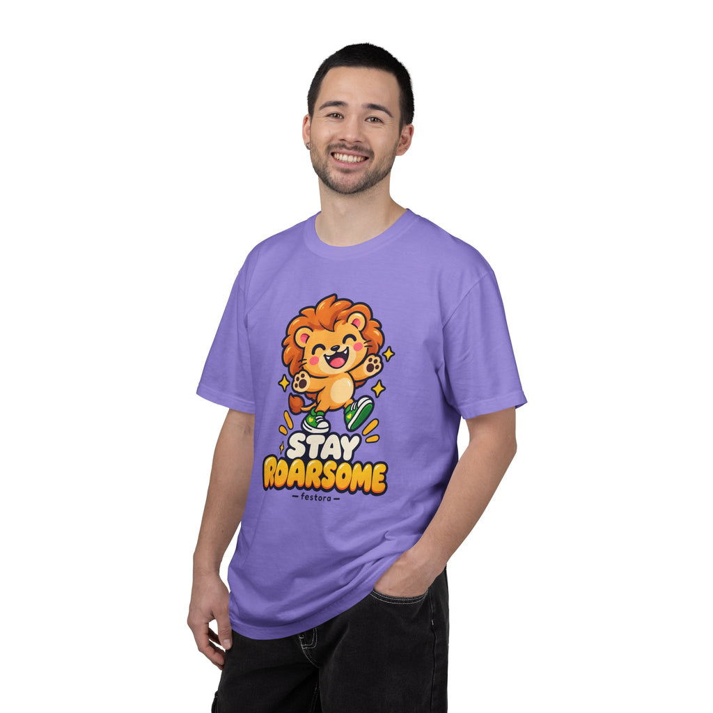 Stay Roarsome – Cute Happy Lion Graphic T-Shirt