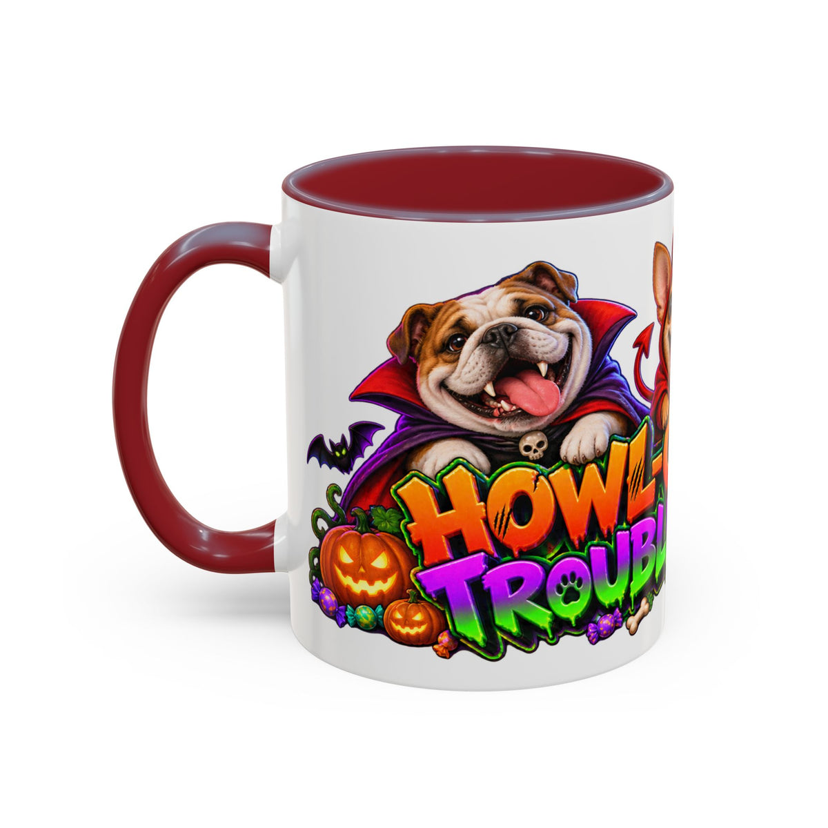 Howl-O-Ween Troublemakers Costume Dogs Halloween White Mug