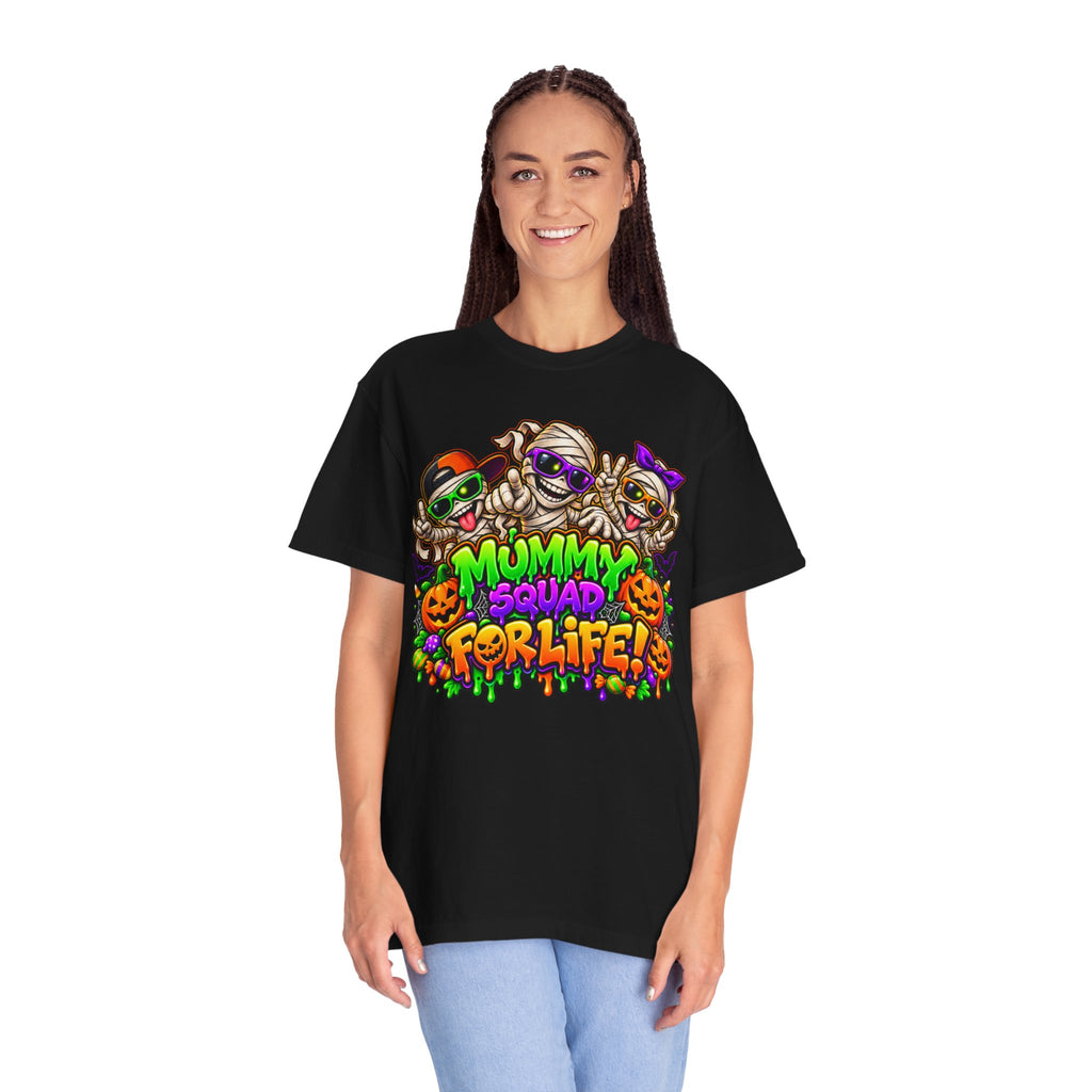Mummy Squad For Life Halloween T-Shirt – Funny Colorful Mummy Graphic Tee