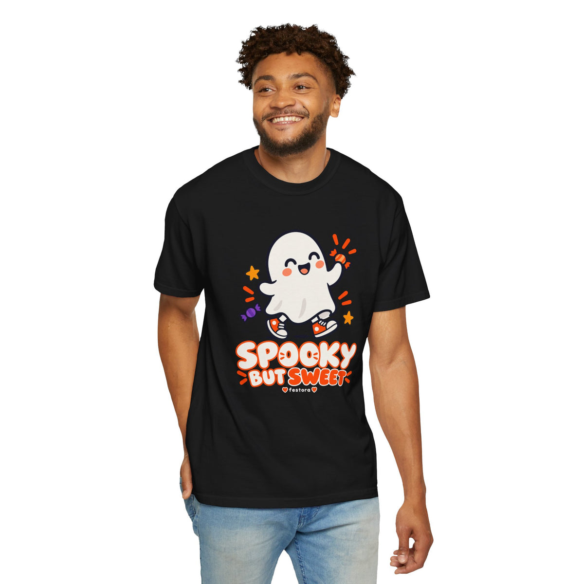Spooky but Sweet Ghost T-Shirt | Cute Halloween Graphic Tee
