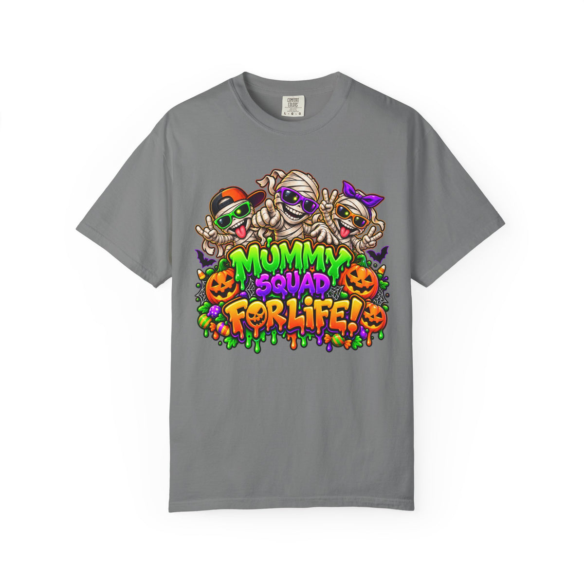Mummy Squad For Life Halloween T-Shirt – Funny Colorful Mummy Graphic Tee