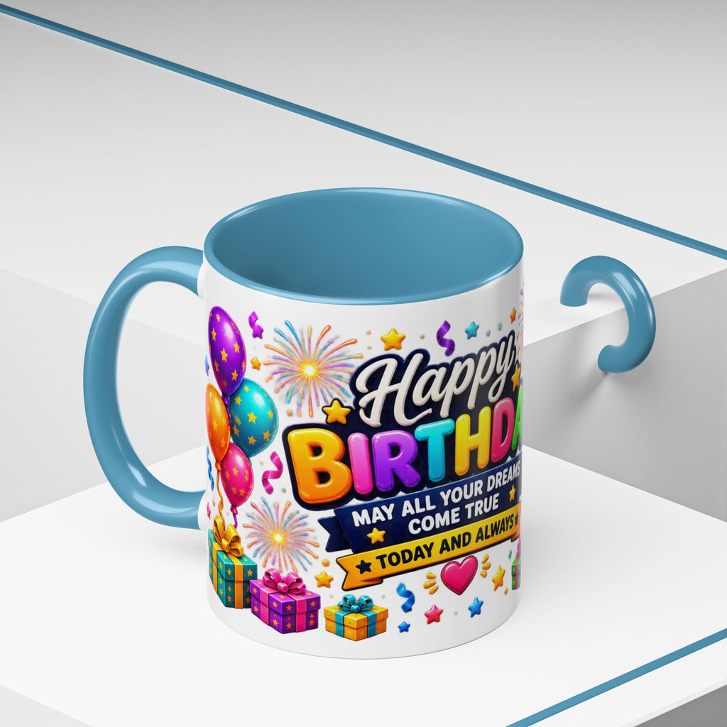 Happy Birthday Alien Coffee Mug — Colorful Galactic Birthday Wishes