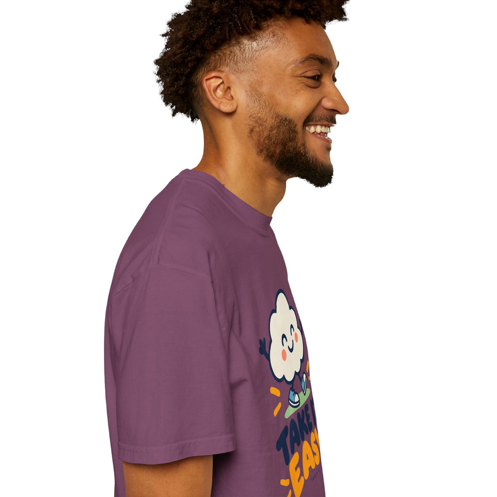 Take It Easy – Happy Cloud Graphic T-Shirt | Festora Everyday