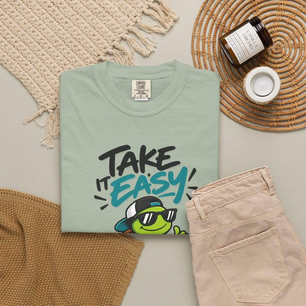 Take It Easy Skate Turtle Graphic T-Shirt | Festora Everyday