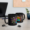 No Body Parties Harder Halloween Skeleton Party Black Mug