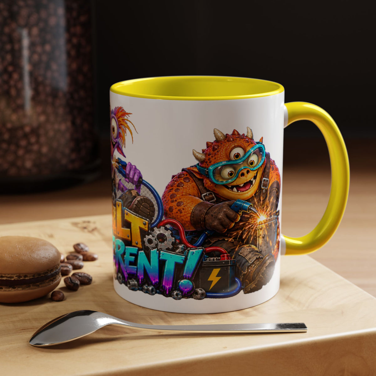 Built Different Monster Workshop Halloween White Mug