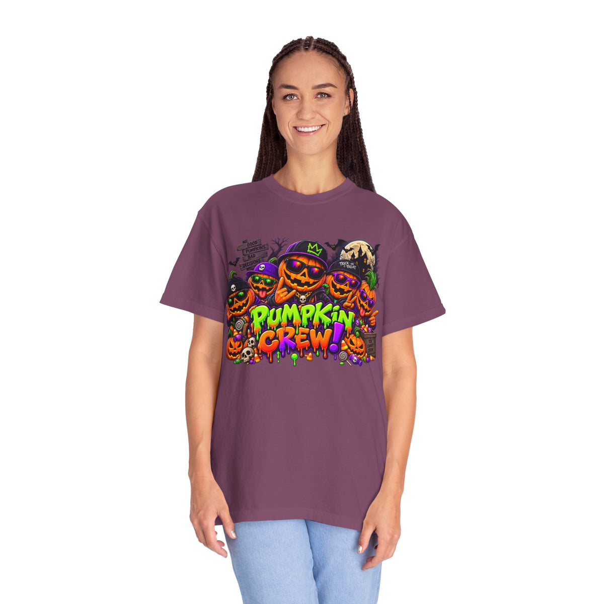 Pumpkin Crew Halloween T-Shirt – Funny Jack O’ Lantern Graphic Tee