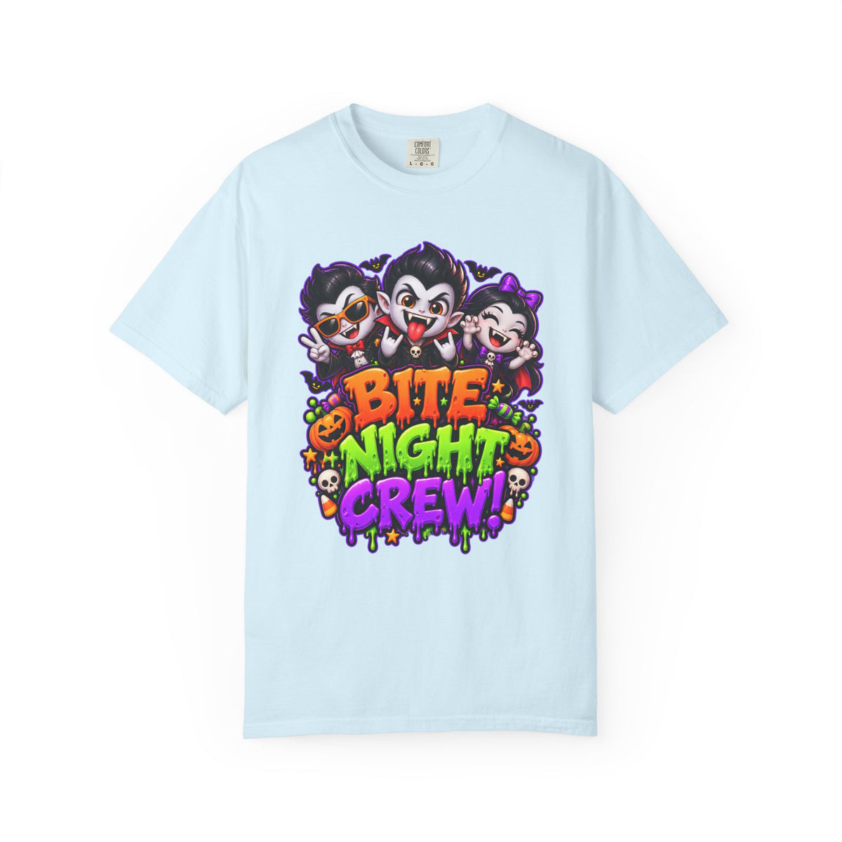 Bite Night Crew Halloween T-Shirt – Funny Vampire Graphic Tee