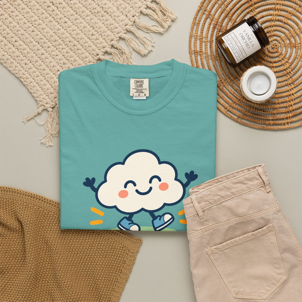 Take It Easy – Happy Cloud Graphic T-Shirt | Festora Everyday