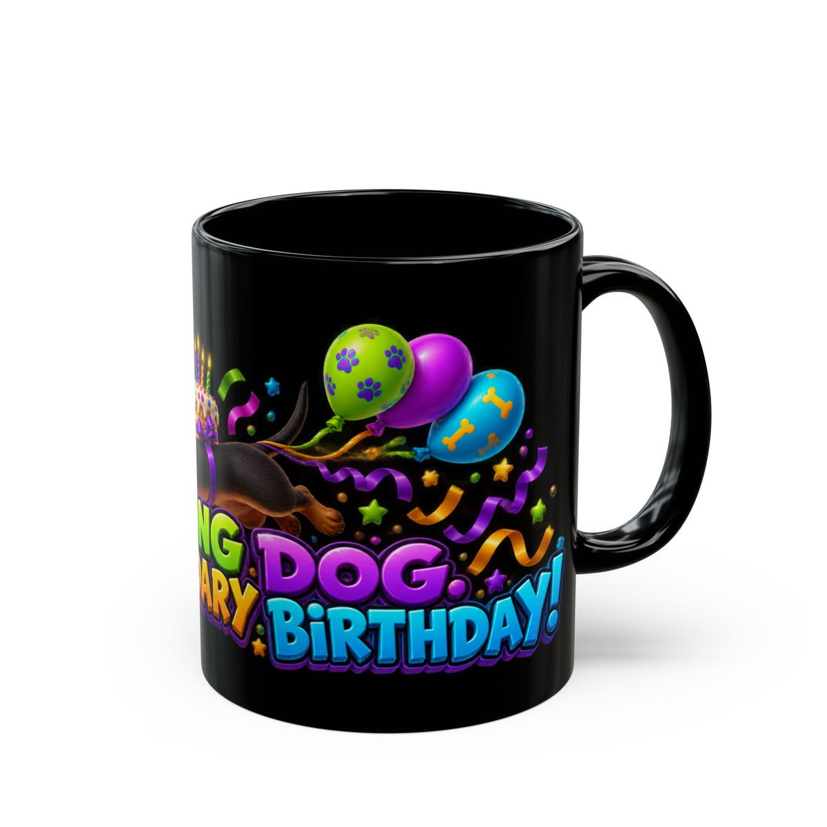 Long Dog Legendary Birthday Dachshund Black Mug