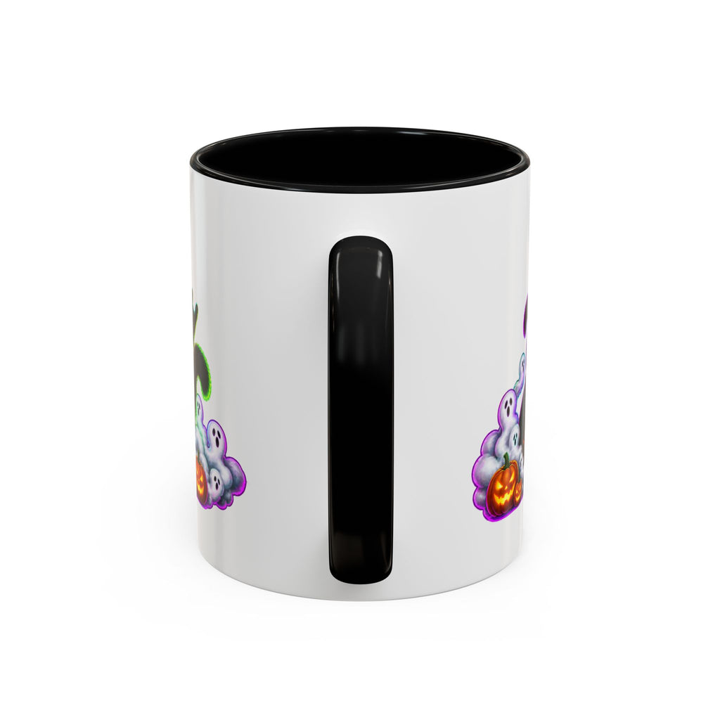 Nine Lives Zero Rules Biker Cats Halloween White Mug