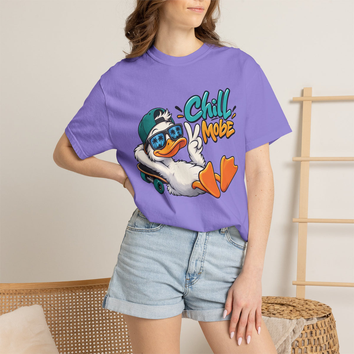 Chill Mode Duck Graphic T-Shirt | Festora Everyday