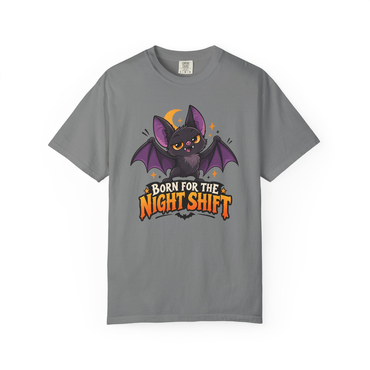 Born for the Night Shift – Cute Halloween Bat T-Shirt