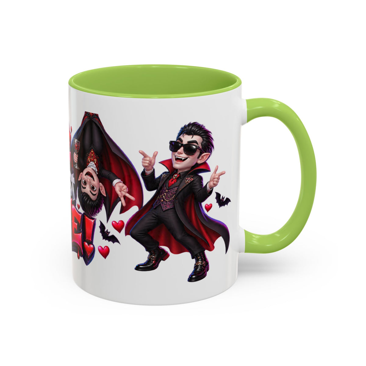 Love at First Bite Funny Vampire Halloween White Mug