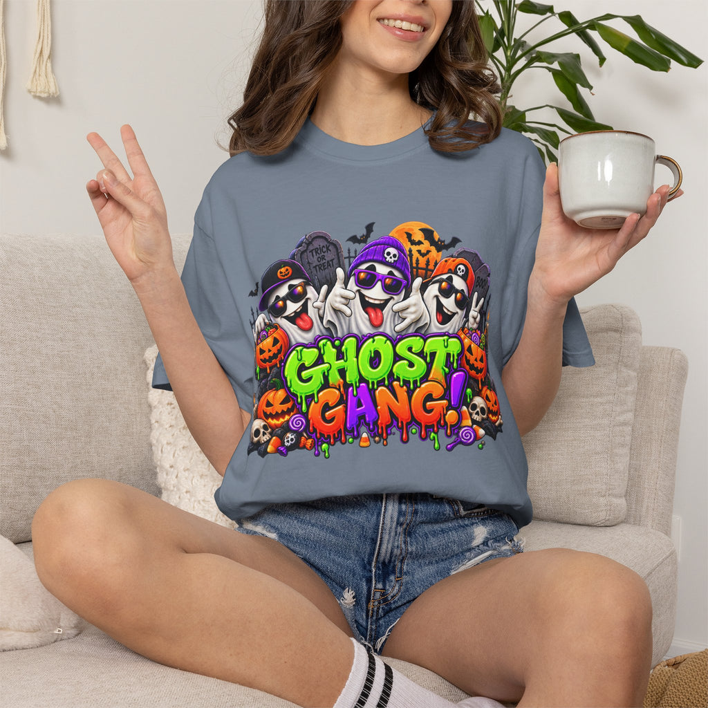 Ghost Gang Halloween T-Shirt – Funny Colorful Ghost Graphic Tee