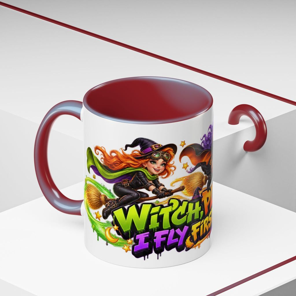 Witch Please I Fly First Class Halloween White Mug