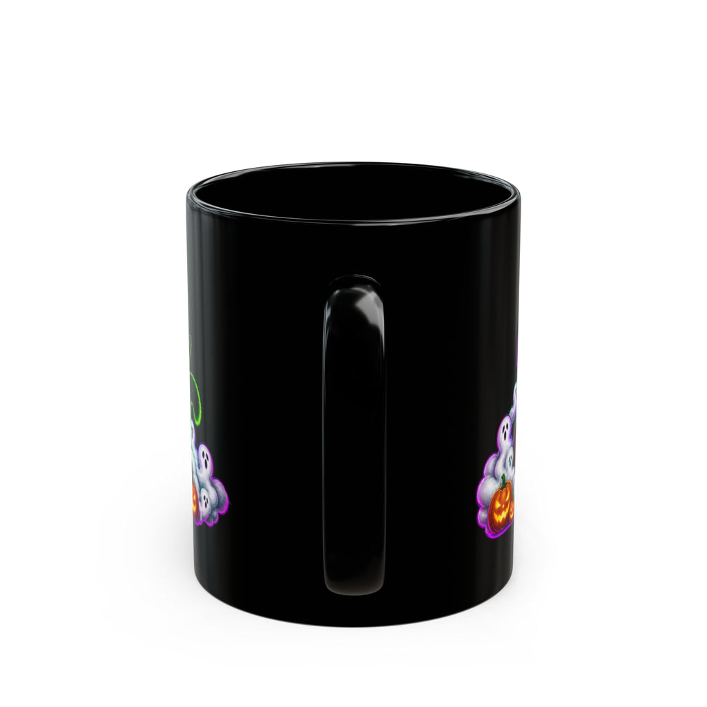 Nine Lives Zero Rules Biker Cats Halloween Black Mug