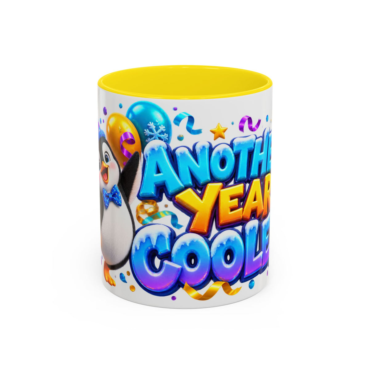 Another Year Cooler Penguin Birthday White Mug