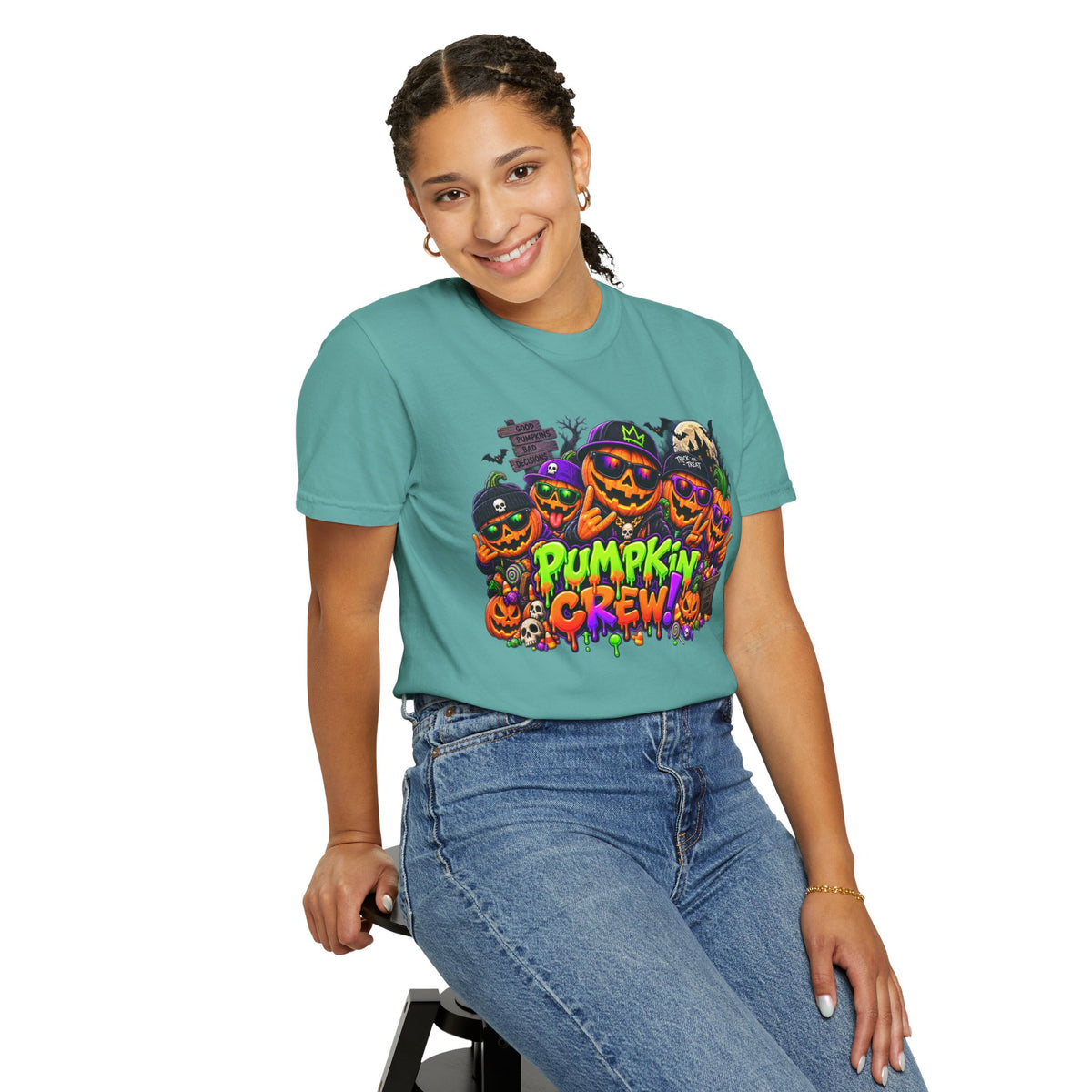 Pumpkin Crew Halloween T-Shirt – Funny Jack O’ Lantern Graphic Tee