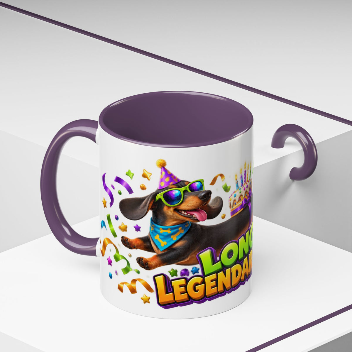 Long Dog Legendary Birthday Dachshund White Mug