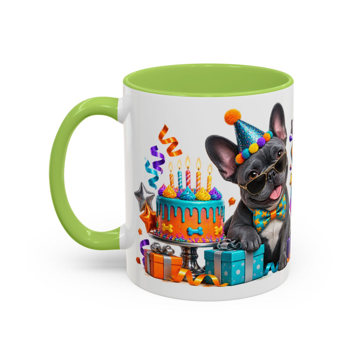 Frenchie Mode Party On French Bulldog Birthday White Mug