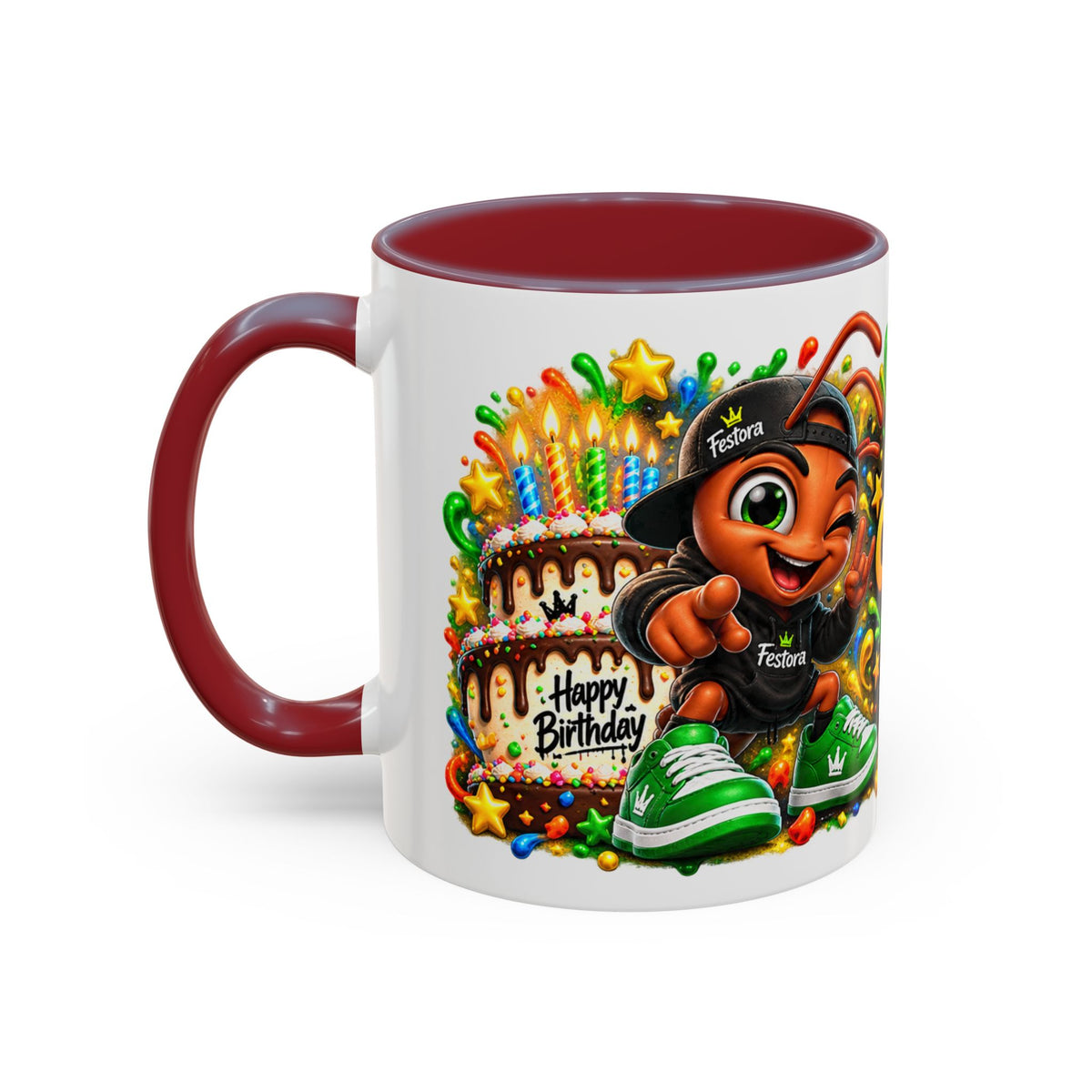 Festora Ant Birthday Mug – Cake Confetti Chaos Coffee Cup