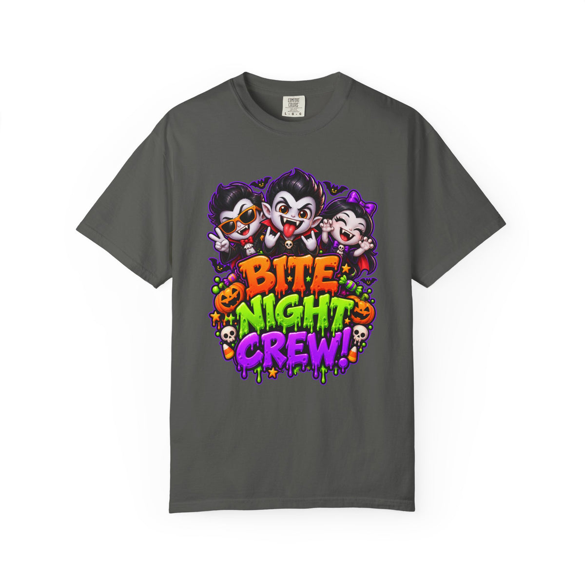 Bite Night Crew Halloween T-Shirt – Funny Vampire Graphic Tee
