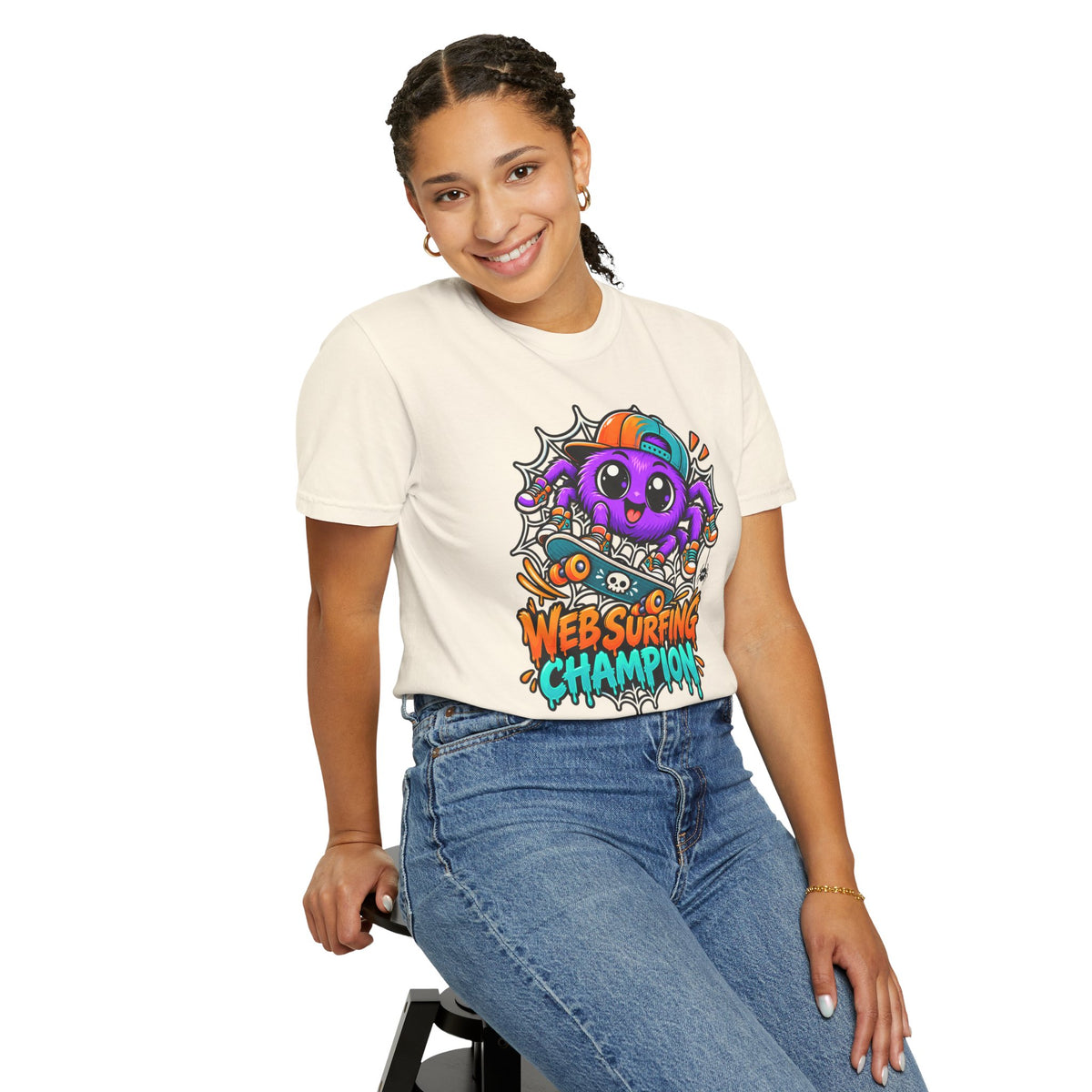 Web Surfing Champion – Cute Halloween Spider T-Shirt
